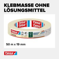 tesa CLASSIC Kreppband beige 19,0 mm x 50,0 m 1 Rolle