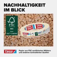 tesa CLASSIC Kreppband beige 19,0 mm x 50,0 m 1 Rolle