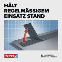 tesa Klettband ON & OFF® schwarz, 1 Rolle