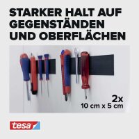 tesa Klettband ON & OFF® EXTRA STRONG schwarz, 2 St.