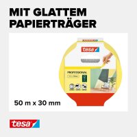 tesa PROFESSIONAL Malerband gelb 30,0 mm x 50,0 m 1 Rolle