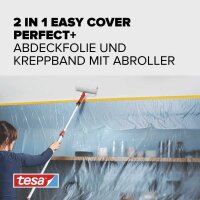 tesa EASY COVER® PERFECT+ L Abdeckfolie mit Abroller transparent 140,0 cm x 33,0 m 1 Rolle