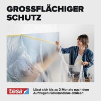 tesa EASY COVER® PERFECT+ L Abdeckfolie mit Abroller transparent 140,0 cm x 33,0 m 1 Rolle