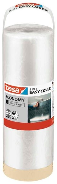 tesa EASY COVER® ECONOMY L Abdeckfolie transparent 140,0 cm x 33,0 m 1 Rolle