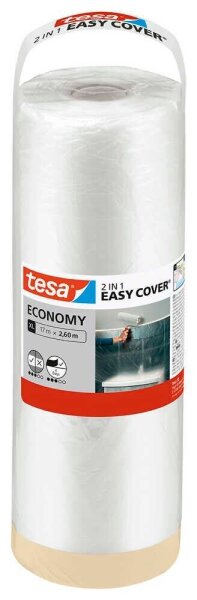 tesa EASY COVER® ECONOMY XL Abdeckfolie transparent 260,0 cm x 17,0 m 1 Rolle
