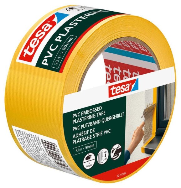 tesa PUTZ Gewebeband gelb 50,0 mm x 33,0 m 1 Rolle