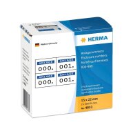 HERMA Klebenummern 4833 Zahlen, weiß/blau 15,0 x...