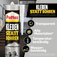 Pattex Kleben statt Bohren Kristallklar Montagekleber 290,0 g, 1 St.