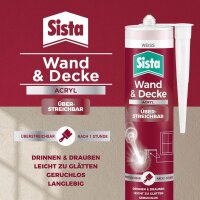Sista Wand & Decke Maleracryl Dichtstoff Acryl weiß 280,0 ml