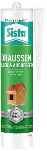 Sista Draussen Dichtstoff Allwetter Silikon transparent 280,0 ml