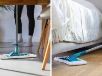 LEIFHEIT Staubwischer SUPERDUSTER Floor  grau, türkis, weiß Kunststoff 39,0 cm breit