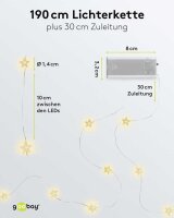 goobay 20er Sterne LED Lichterkette transparent 2,2 m, 1 St.
