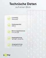 goobay 300er LED Lichtervorhang transparent 2,5 m, 1 St.