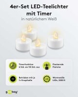 goobay LED-Teelichter weiß, 4 St.