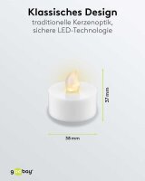 goobay LED-Teelichter weiß, 4 St.