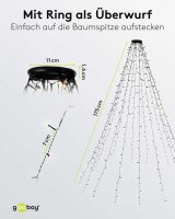 goobay Baummantel mit Ring LED Lichtervorhang grün,...
