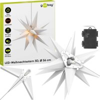 goobay 3D LED Weihnachtsstern weiß, 1 St.