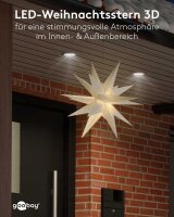 goobay 3D LED Weihnachtsstern weiß, 1 St.