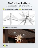 goobay 3D LED Weihnachtsstern weiß, 1 St.