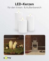 goobay LED-Kerzen weiß, 3 St.