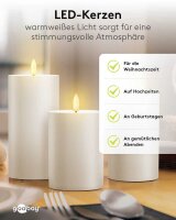 goobay LED-Kerzen weiß, 3 St.