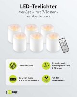 goobay LED-Teelichter weiß, 6 St.