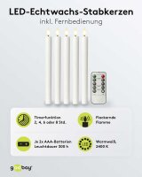 goobay LED-Kerzen weiß, 5 St.