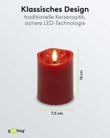 goobay LED-Kerzen rot, 4 St.