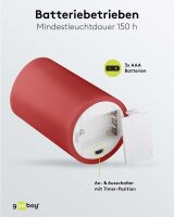 goobay LED-Kerzen rot, 4 St.