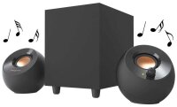 CREATIVE PEBBLE PLUS 2.1 Lautsprecher schwarz