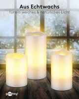 goobay LED-Kerzen weiß, 3 St.
