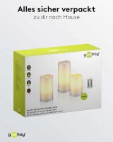 goobay LED-Kerzen weiß, 3 St.