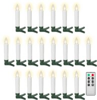 goobay LED Weihnachtsbaumkerzen weiß, 20 St.