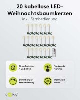goobay LED Weihnachtsbaumkerzen weiß, 20 St.