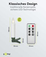 goobay LED Weihnachtsbaumkerzen weiß, 20 St.