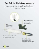 goobay LED Weihnachtsbaumkerzen weiß, 20 St.