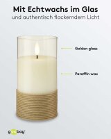 goobay LED-Kerzen weiß, braun, 3 St.