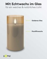 goobay LED-Kerzen gold, 3 St.