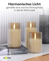 goobay LED-Kerzen gold, 3 St.