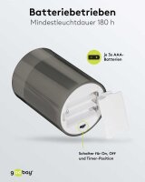 goobay LED-Kerzen grau, 3 St.