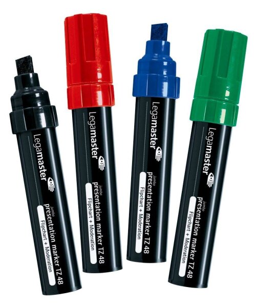 Legamaster TZ 48 Flipchart-Marker farbsortiert 4,0 - 12,0 mm, 4 St.