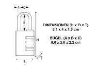 Master Lock® Vorhängeschloss 604EURD gold, 1 St.