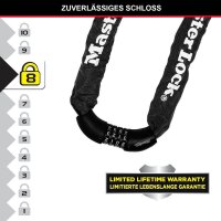 Master Lock® Fahrradschloss 8392EURDPRO schwarz 90,0 cm, 1 St.
