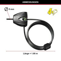Master Lock® Fahrradschloss 8417EURDPRO schwarz 1,8...