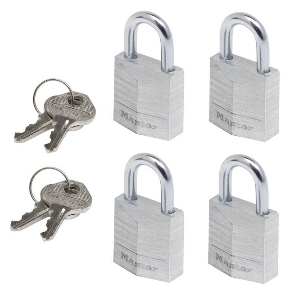 Master Lock® Vorhängeschlösser 9120EURQNOP silber, 4 St.