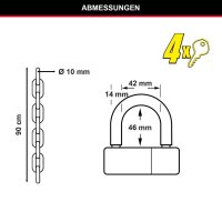 Master Lock® Fahrradschloss 8234EURDPRO schwarz 90,0 cm, 1 St.