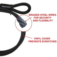 Master Lock® Schlaufenkabel 49EURD schwarz 3,0 m, 1 St.