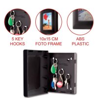 Master Lock® 5451EURD Schlüsselkasten schwarz mit 5 Haken, 17,0 x 4,0 x 22,0 cm, 1 St.