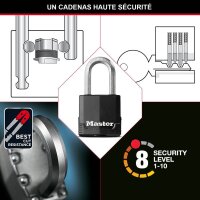 Master Lock® Vorhängeschloss M115EURDLF schwarz, 1 St.