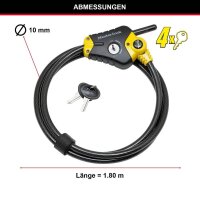 Master Lock® Fahrradschloss 8420EURD schwarz 4,5 m, 1...